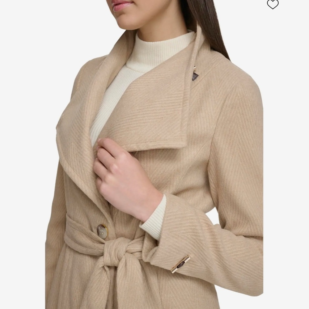 Calvin Klein Women's Beige Wool Wrap - Picture 14 of 16